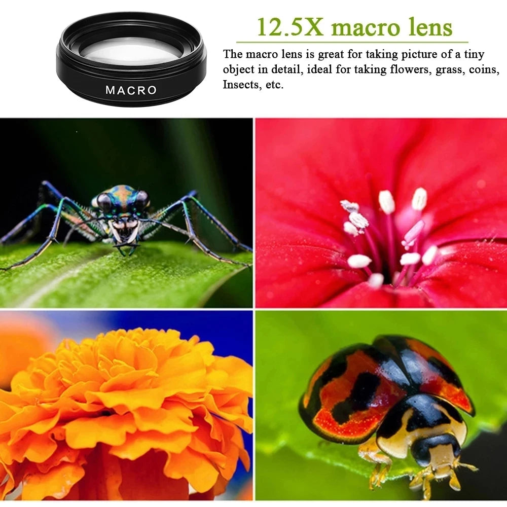 Arvin 2-in-1 0.45X Wide-Angle & 12.5X Macro Phone Lens