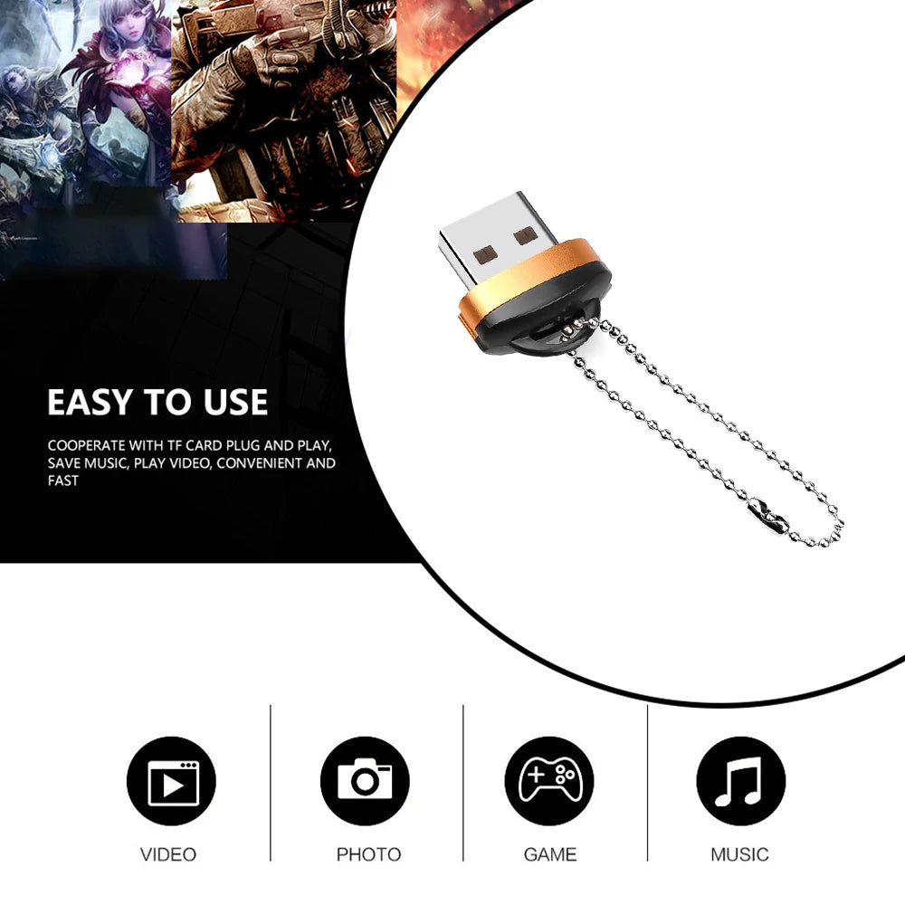 Kebidu Mini USB 2.0 SD/TF Card Reader