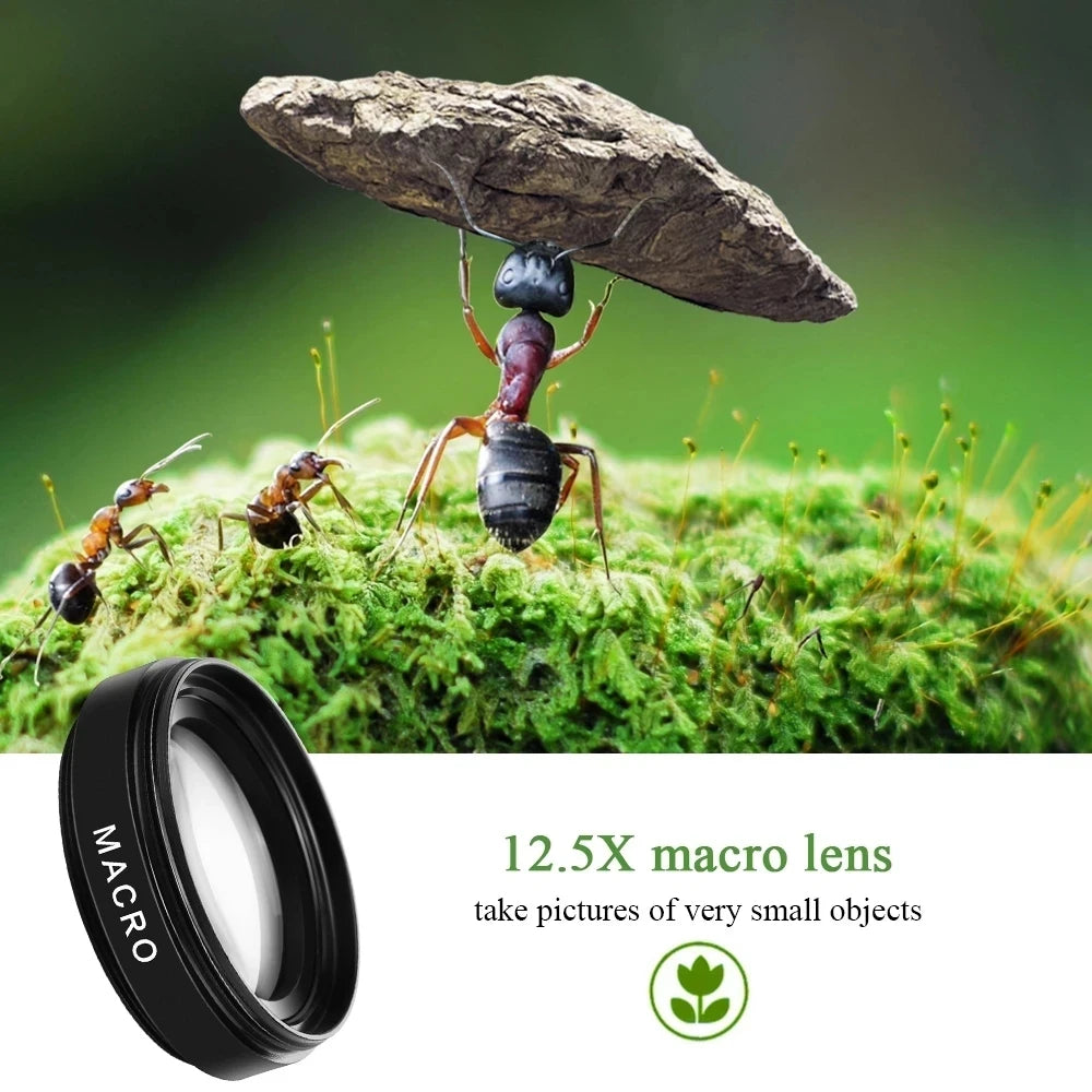 Arvin 2-in-1 0.45X Wide-Angle & 12.5X Macro Phone Lens