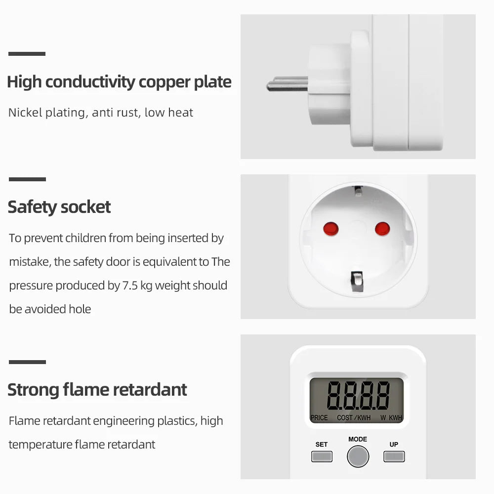 KWE-PMB03 Digital EU Plug Energy Meter