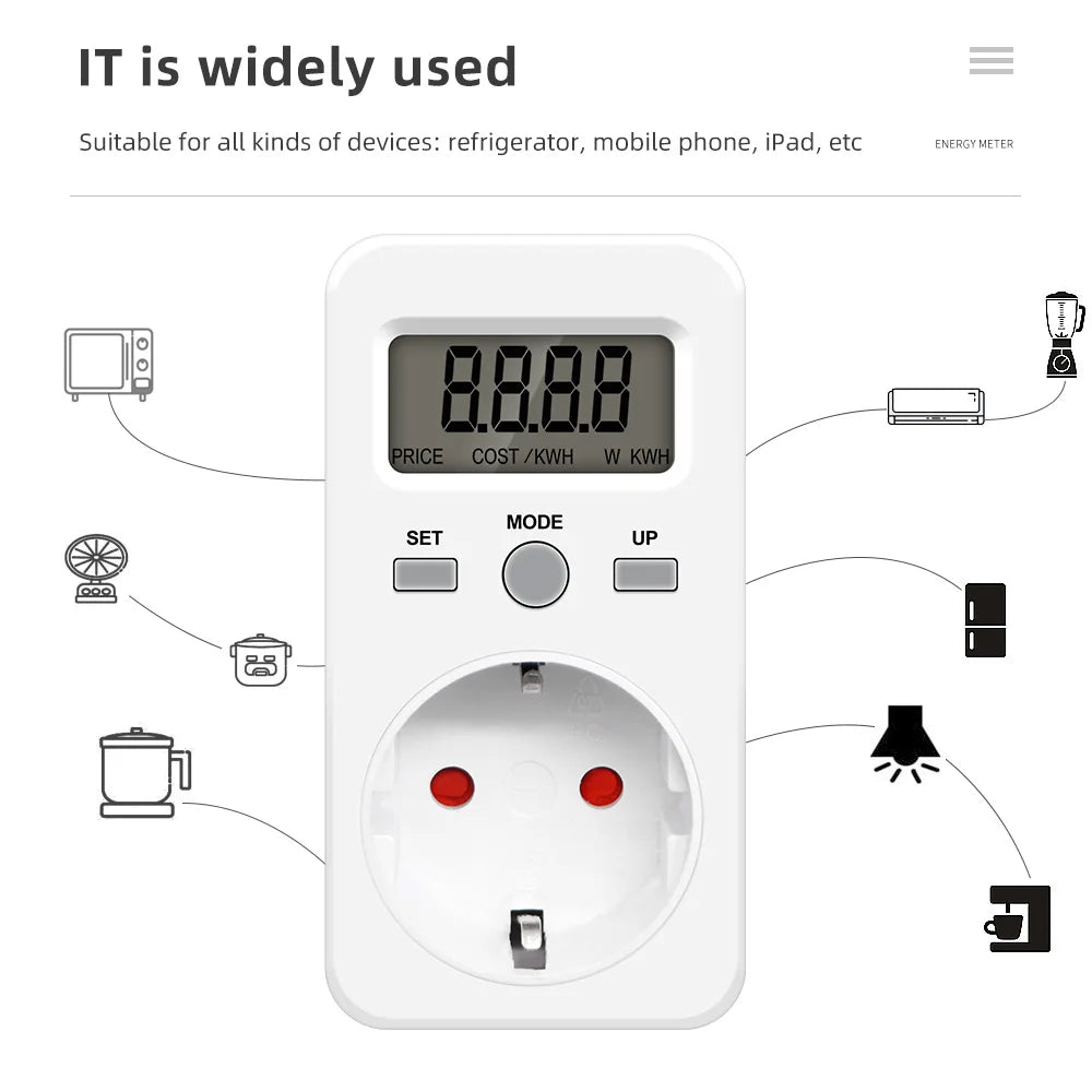 KWE-PMB03 Digital EU Plug Energy Meter
