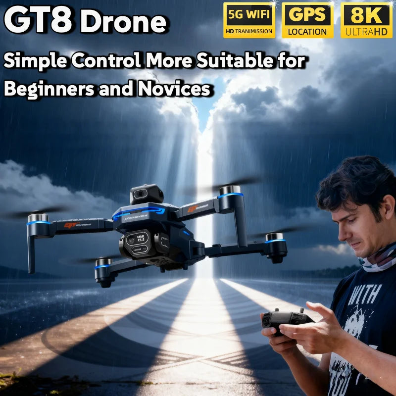 GT8 4K/8K FPV Camera Drone with Obstacle Avoidance