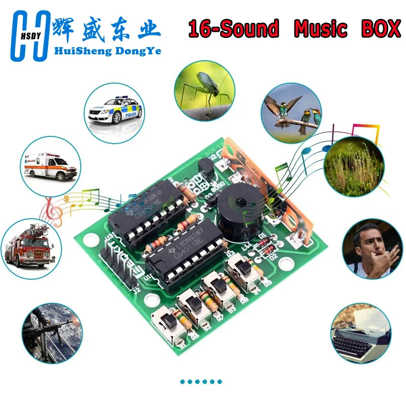 HUISHENGYUFA BOX-16 16-Sound Electronic DIY Module