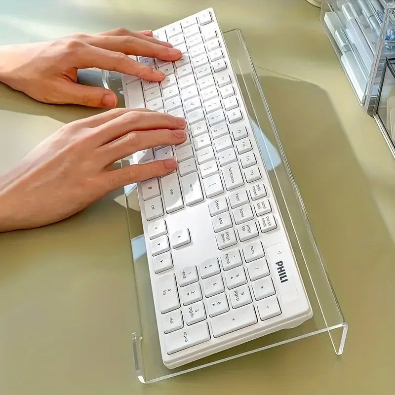 Acrylic Keyboard & Mini PC Desktop Stand