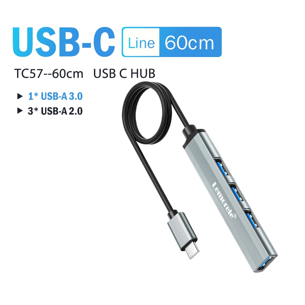 Lemorele TC57 4-Port USB-C Hub