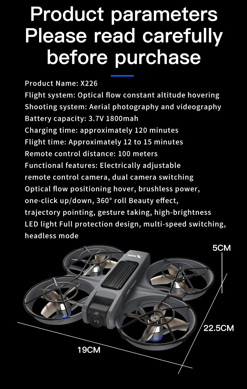 X226/X226VR 4K FPV Camera Drone