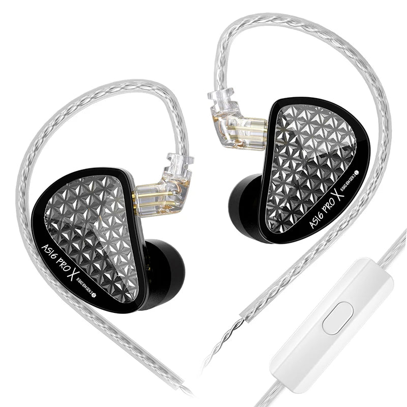 KZ AS16 Pro X 8BA HiFi In-Ear Monitor Earphones