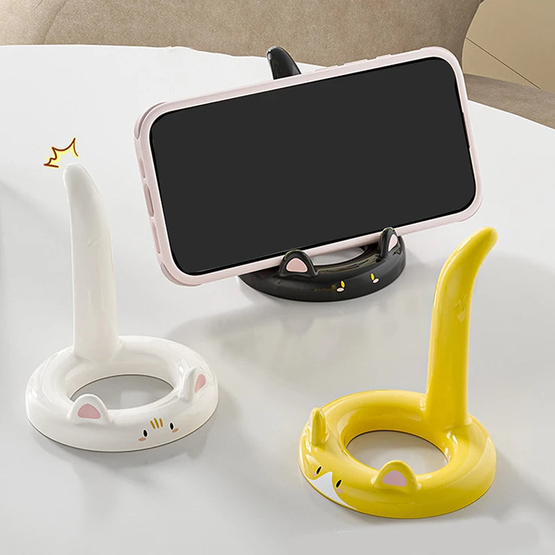 Cute Cat Desktop Phone Holder