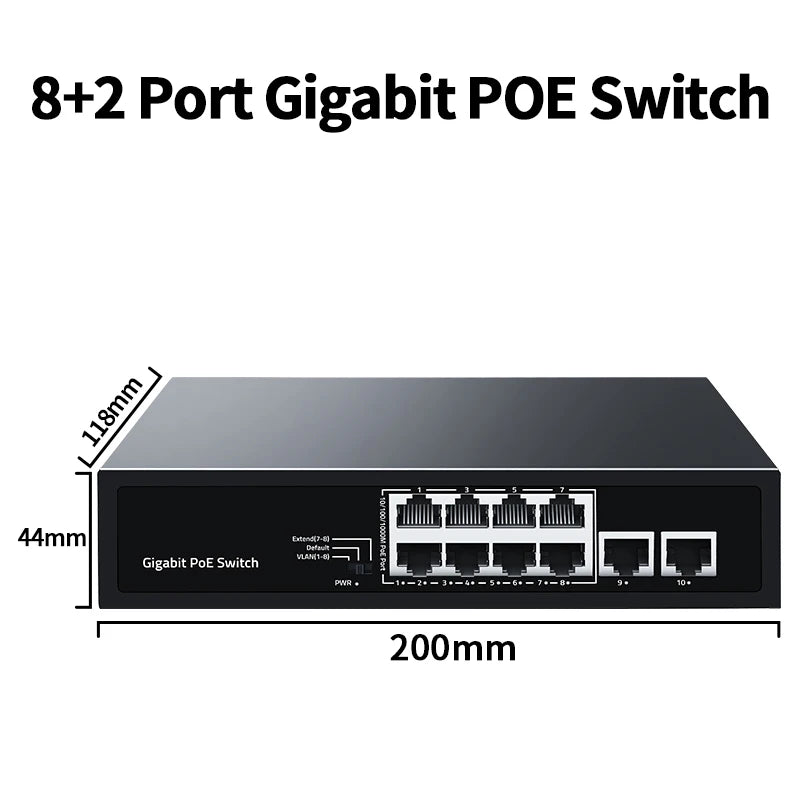 LIANGUO 8-Port Gigabit PoE Switch