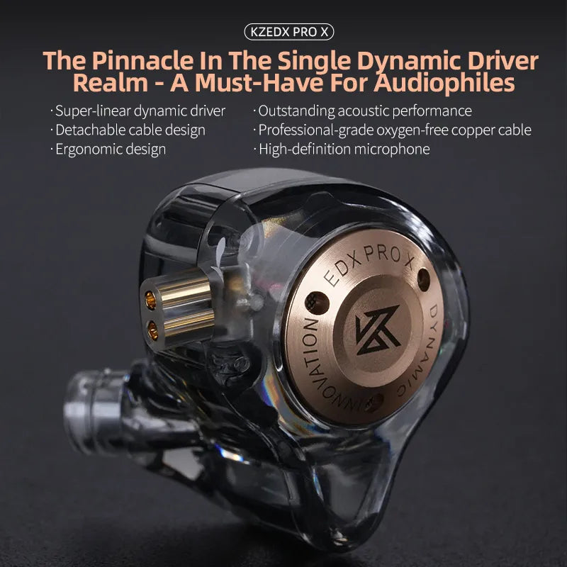KZ EDX Pro X Dynamic HiFi In-Ear Monitor Earphones