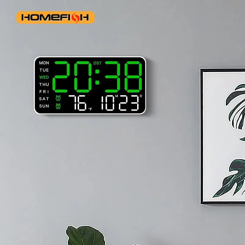 Large Digital LED Wall Clock with Remote Control