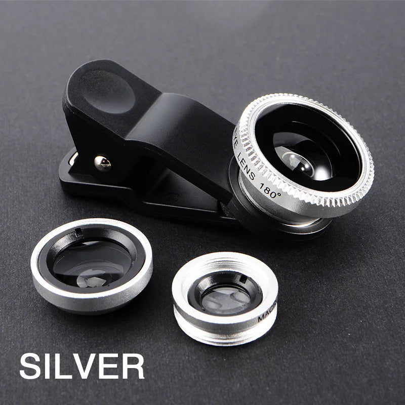 AICSRAD 3-in-1 Fisheye, Wide-Angle & Macro Phone Lens