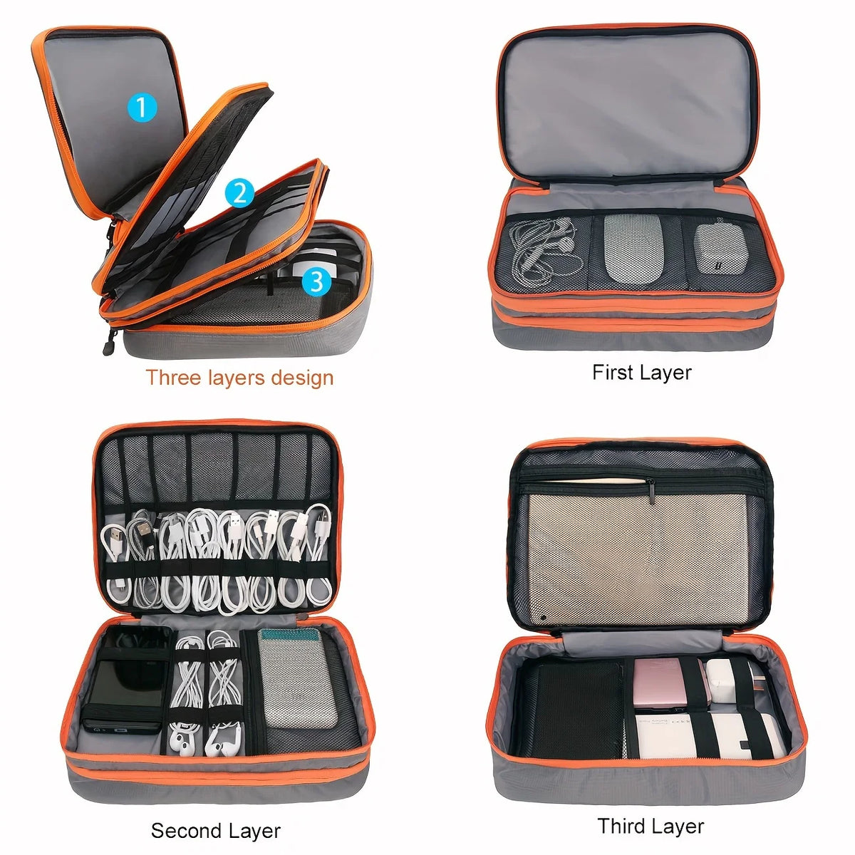 ValueWin Multi-Layer Electronic Accessories Organizer