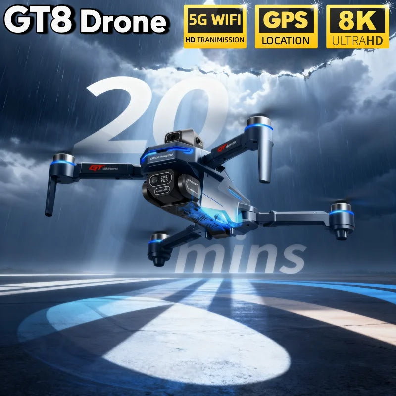 GT8 4K/8K FPV Camera Drone with Obstacle Avoidance