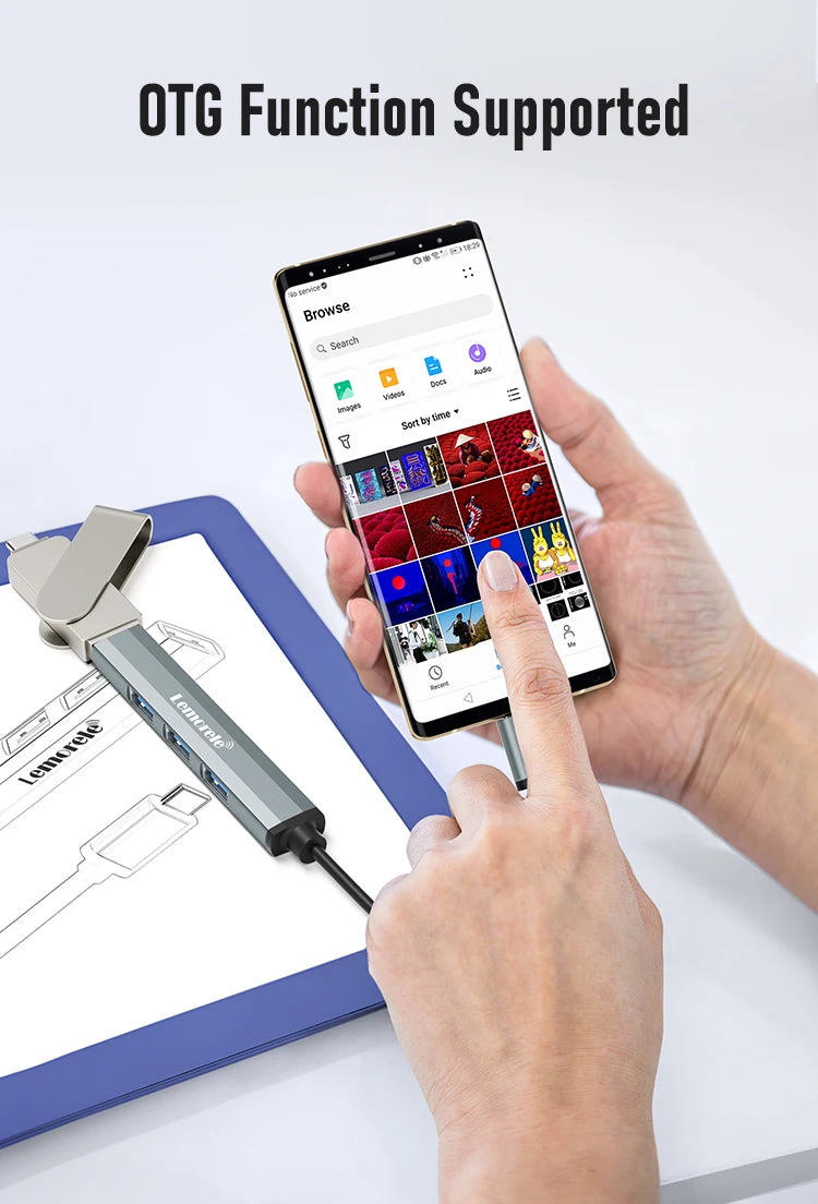 Lemorele TC57 4-Port USB-C Hub
