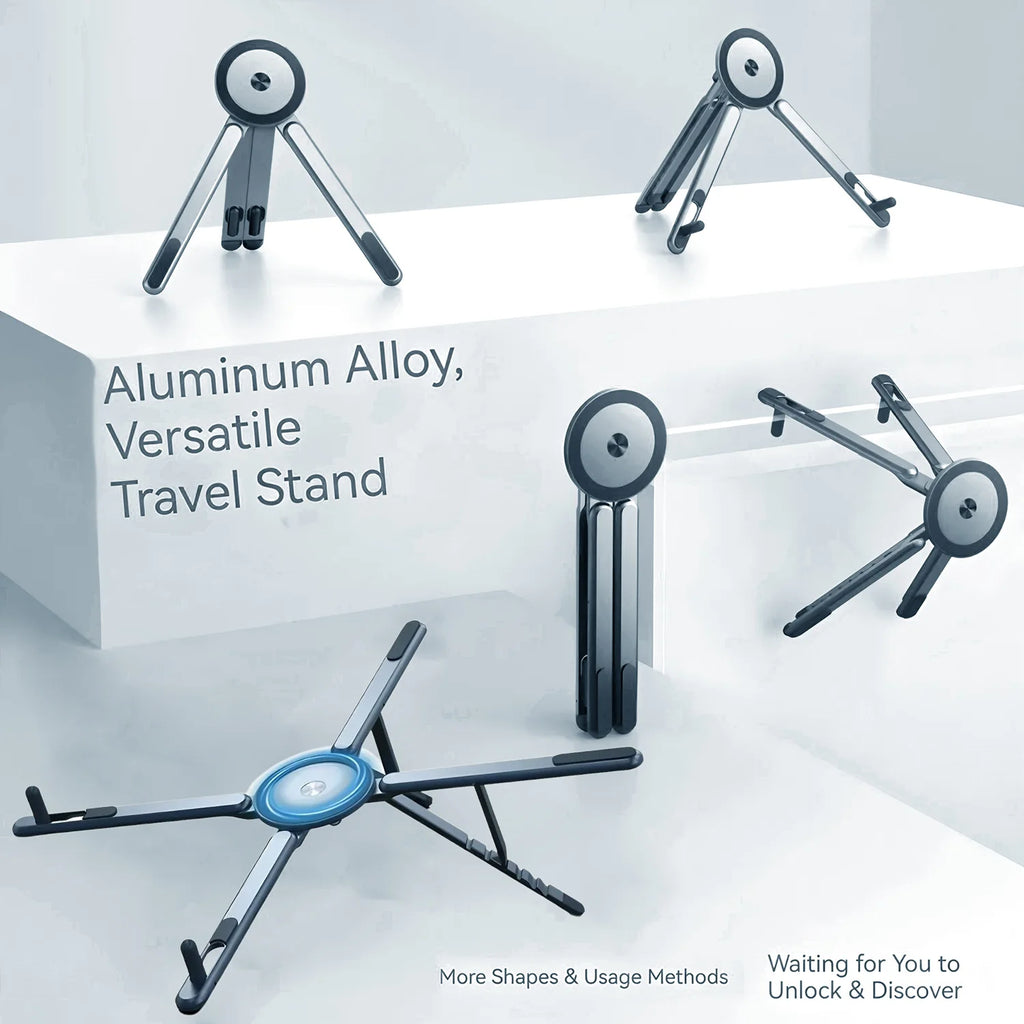 amzwn 3-in-1 Magnetic Phone Holder & Foldable Tripod