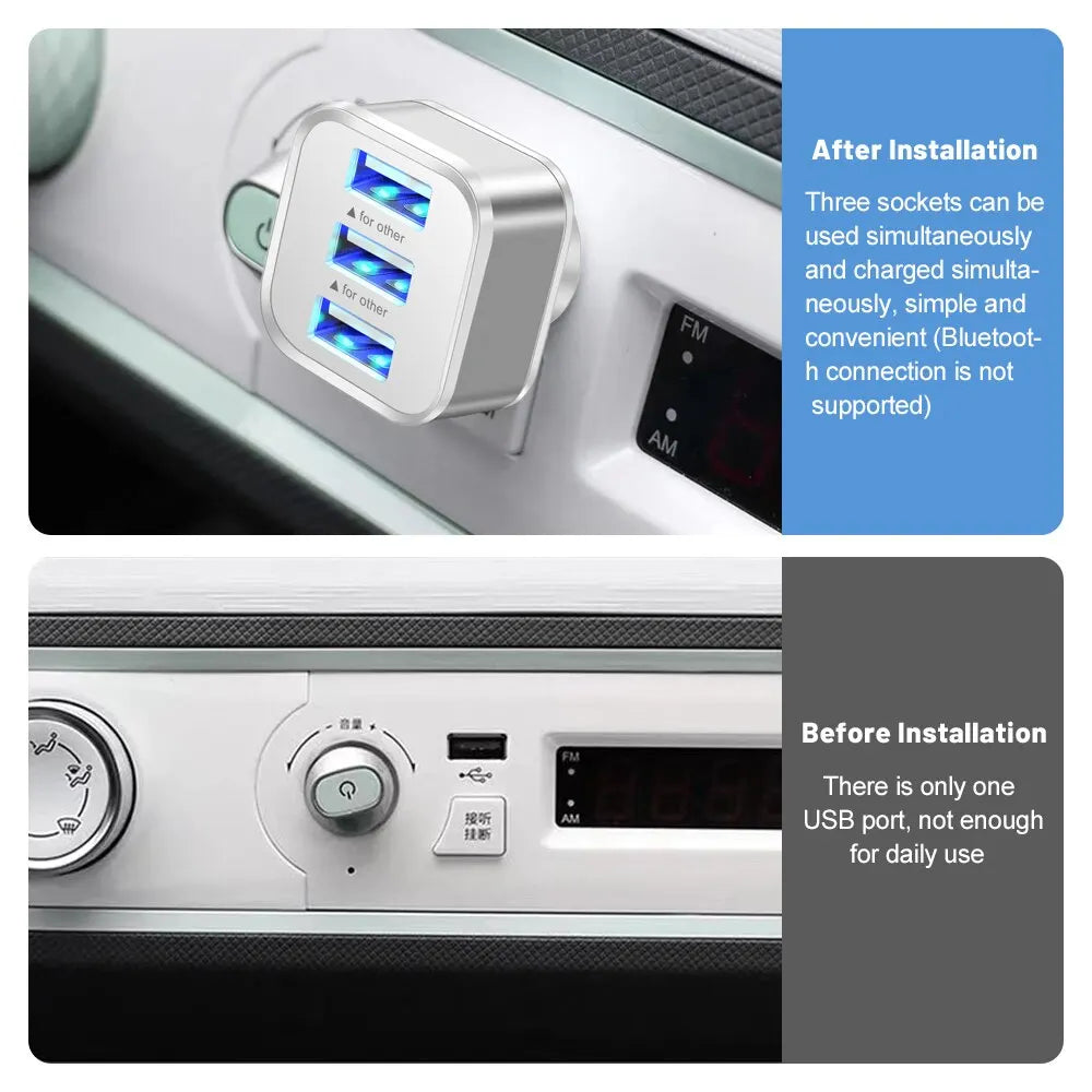 PHONEPACE 3-Port USB Charging Adapter