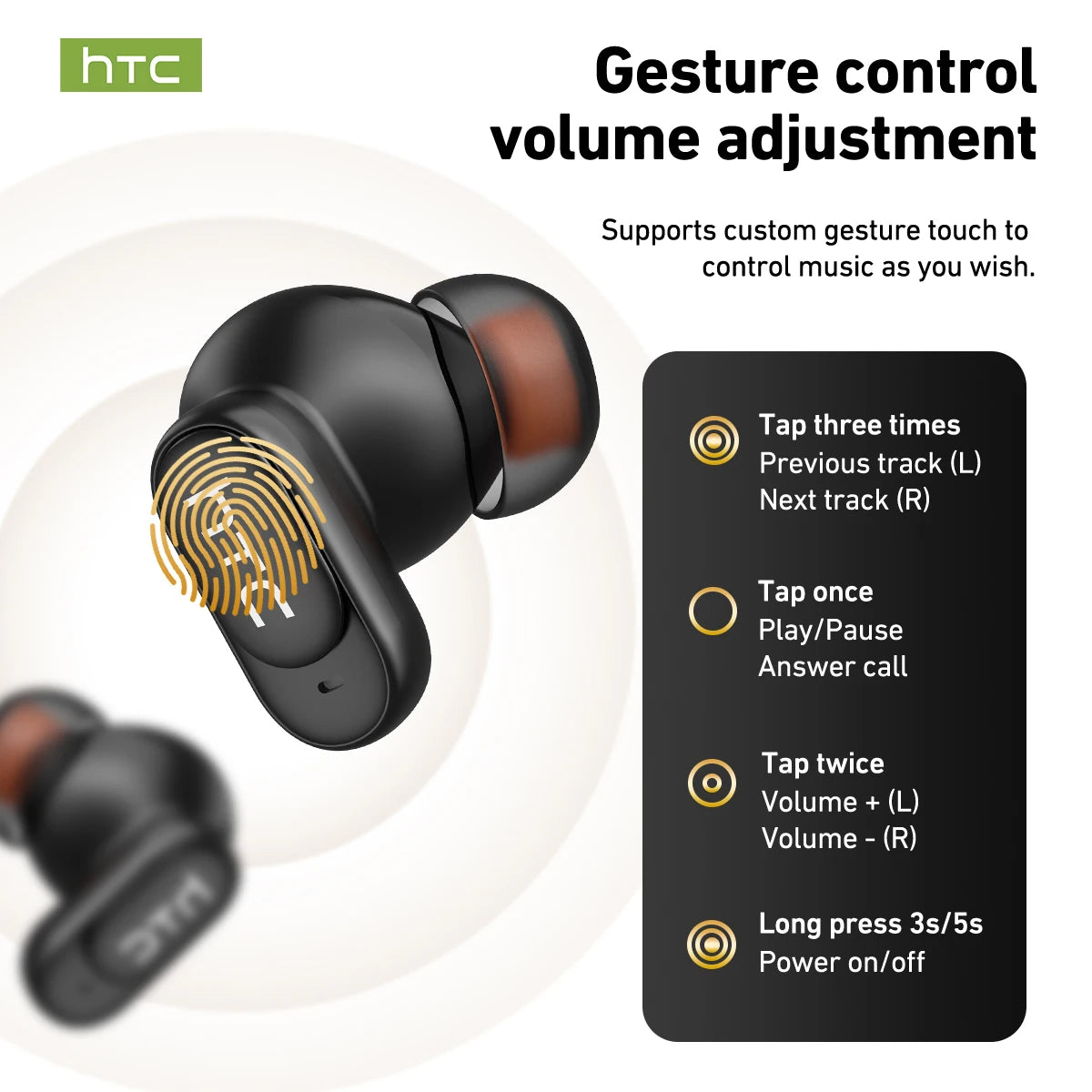 HTC NE79 Bluetooth 6.0 AI Translation TWS Earbuds