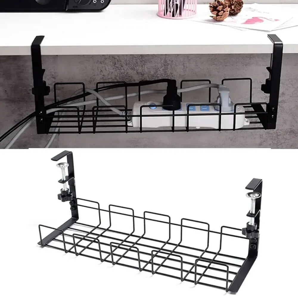 Under Desk Metal Cable Management Rack