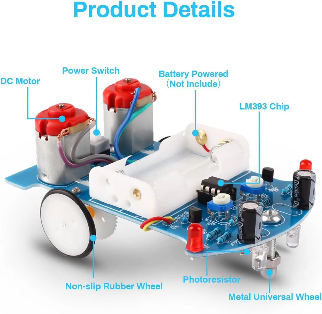 AOKIN DIY Line-Following Robot Car Soldering Kit