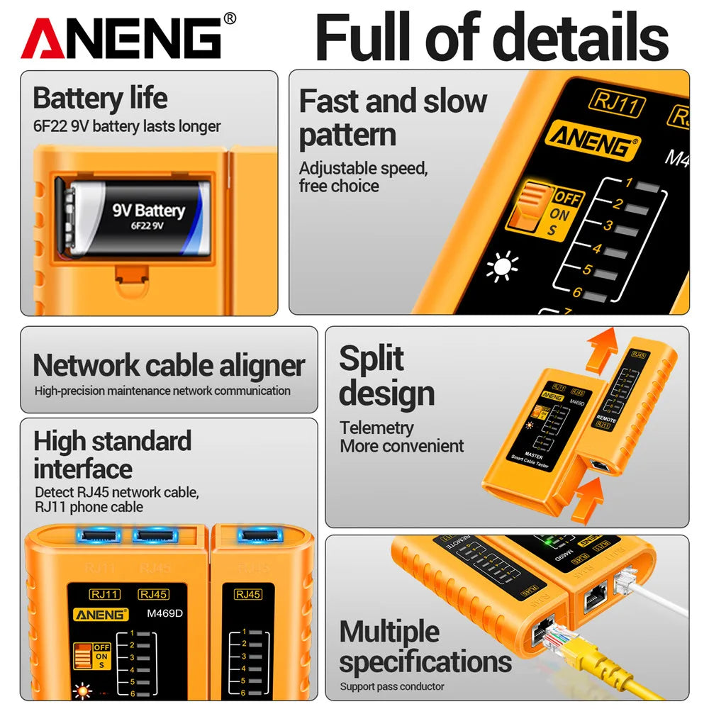 ANENG M469D Network Cable Tester