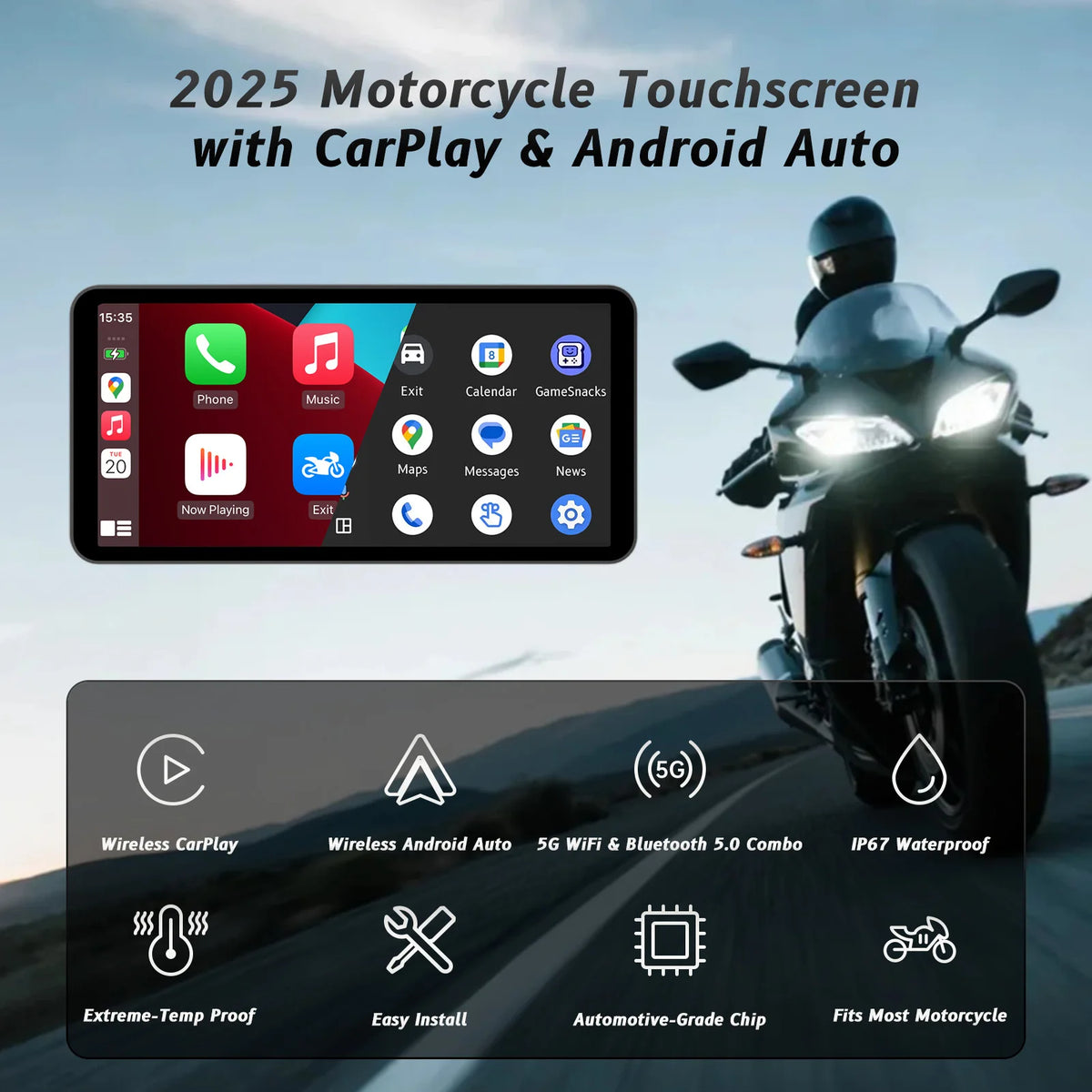 Neelyke 6-Inch Motorcycle Smart Display