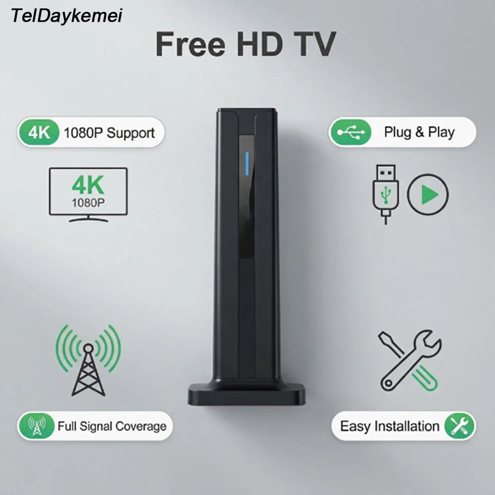 TelDaykemei Indoor HDTV Antenna with Amplified Signal