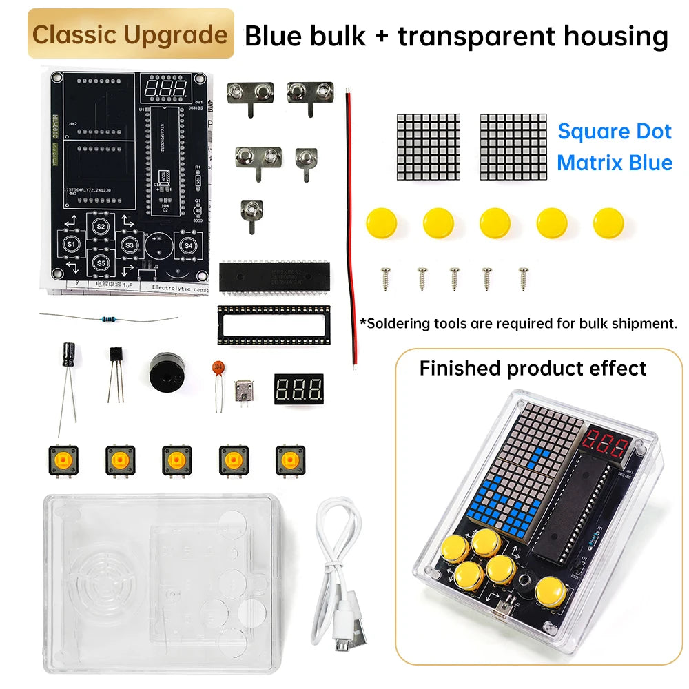 diymore 7-in-1 Pixel Game Console DIY Soldering Kit