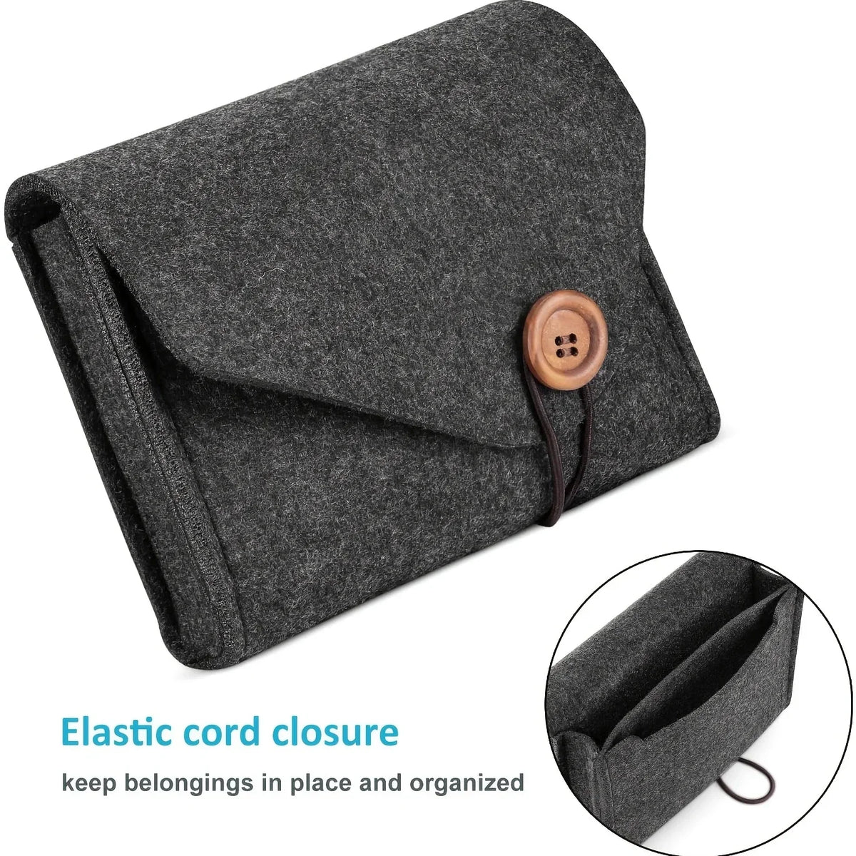 Portable Felt Electronics Accessories Organizer