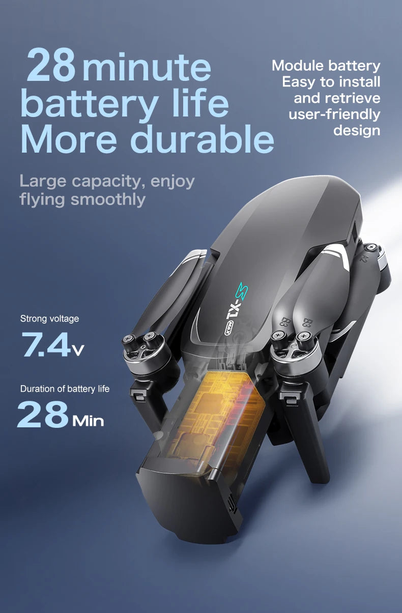 S-X1 MAX 4K Camera Drone with 3-Axis Gimbal