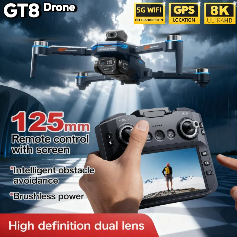 GT8 4K/8K FPV Camera Drone with Obstacle Avoidance