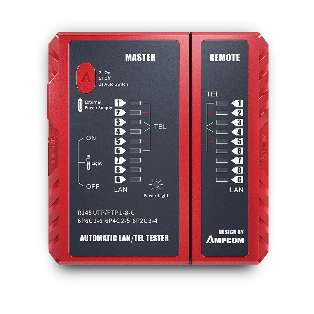 AMPCOM RJ45 & RJ11 Network Cable Tester
