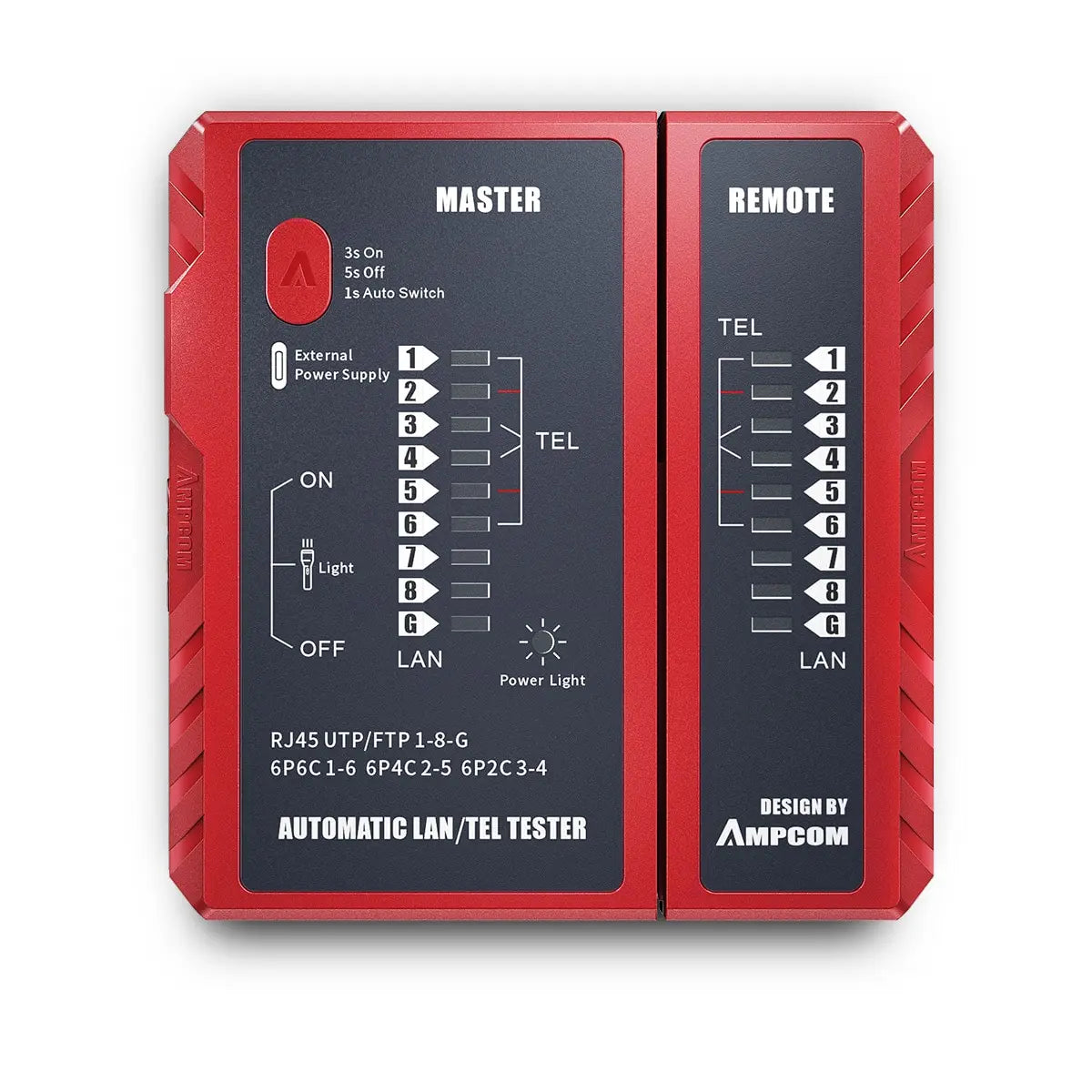 AMPCOM RJ45 & RJ11 Network Cable Tester