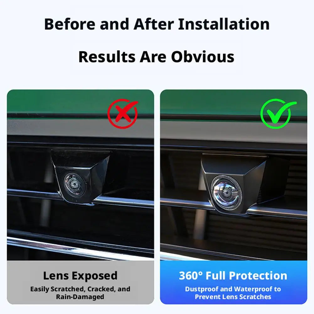 4-Piece Car Camera Lens Protector Kit with Hooks