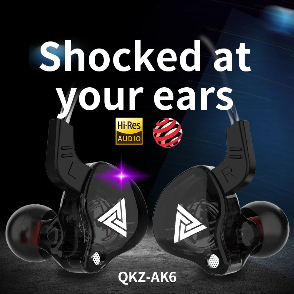 QKZ AK6 Wired HiFi In-Ear Earphones