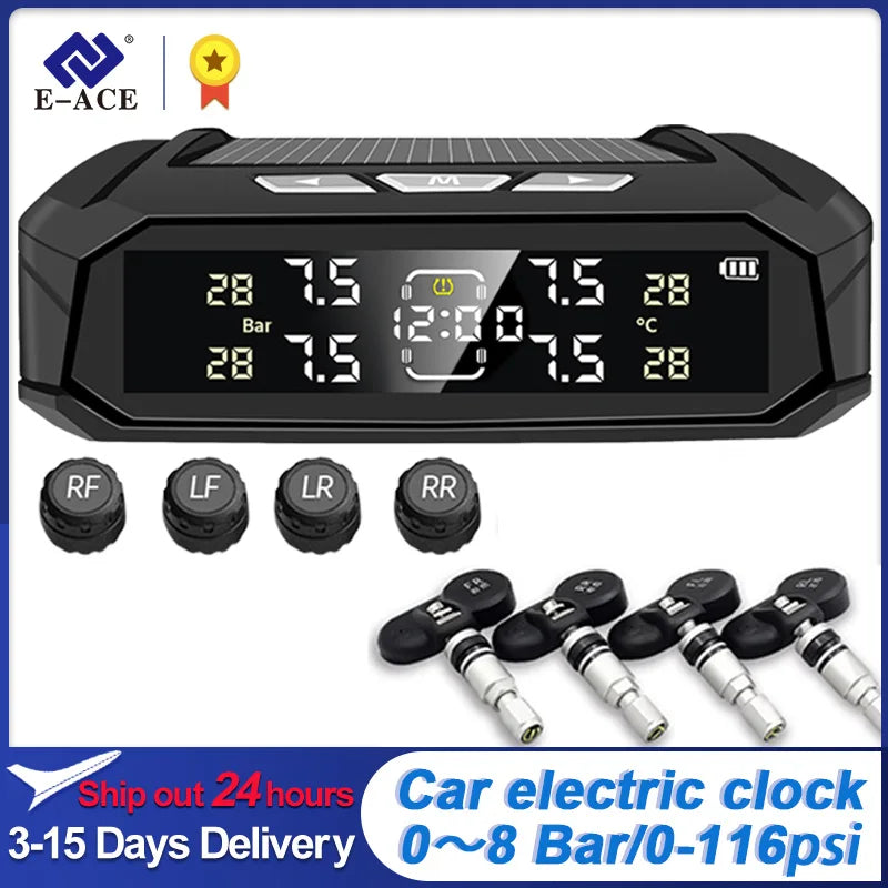 E-ACE K10 Solar TPMS Tire Pressure Monitoring System