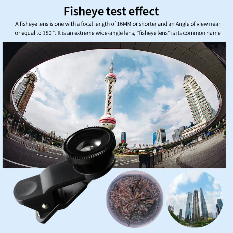 AICSRAD 3-in-1 Fisheye, Wide-Angle & Macro Phone Lens