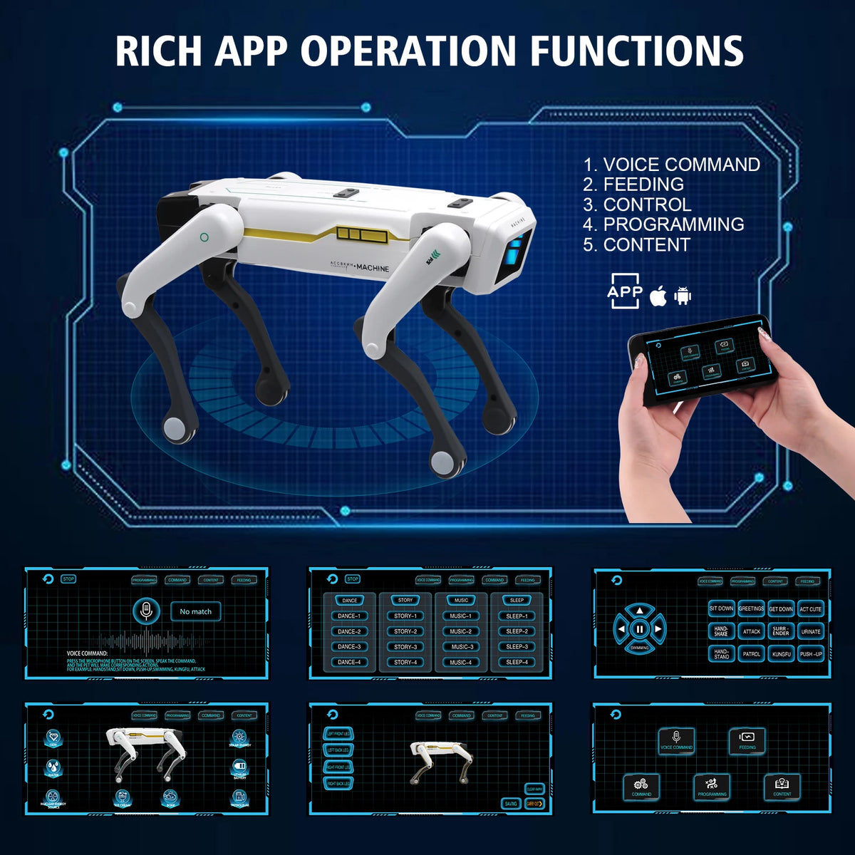RAPIDPOWER Intelligent RC Robot Dog