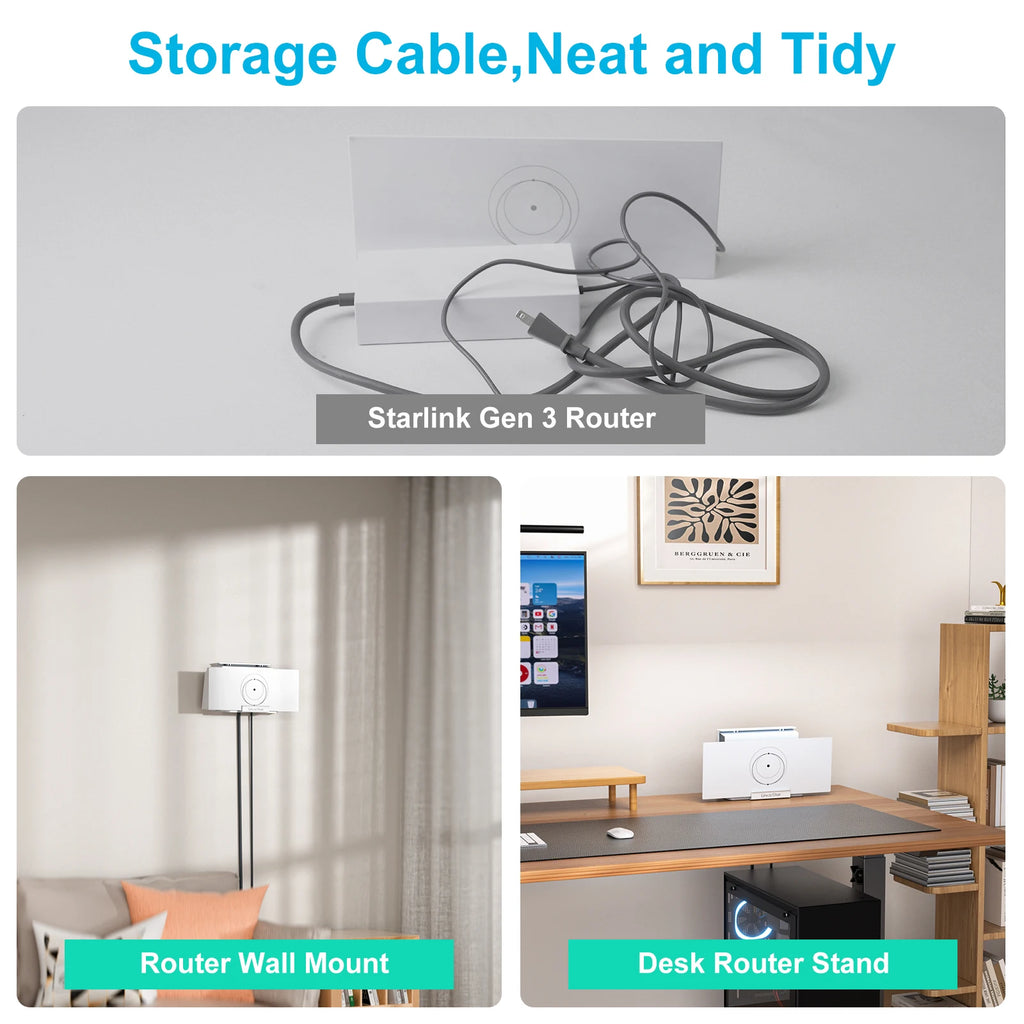 ANMONE Wall Mounting Kit for Starlink Gen 3 / V4 Router