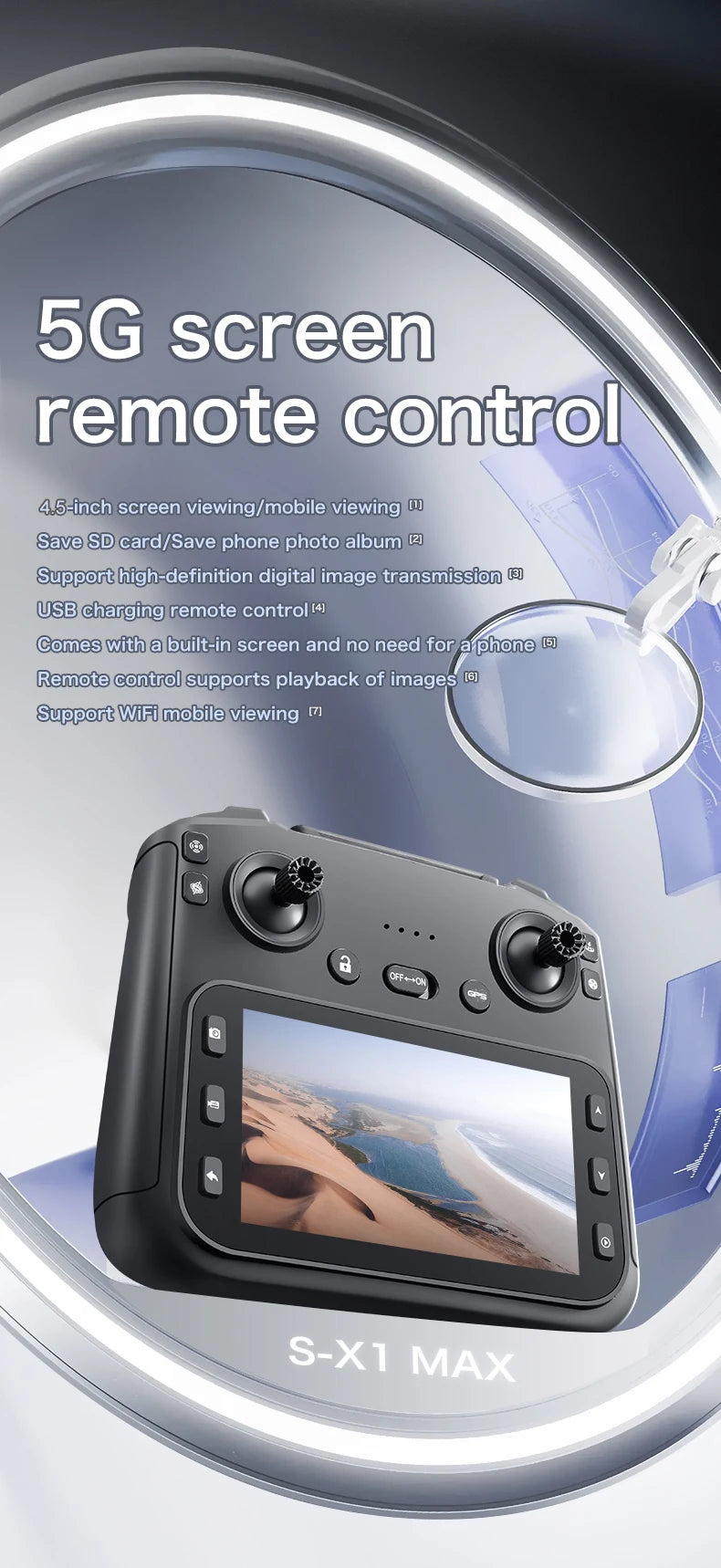 S-X1 MAX 4K Camera Drone with 3-Axis Gimbal