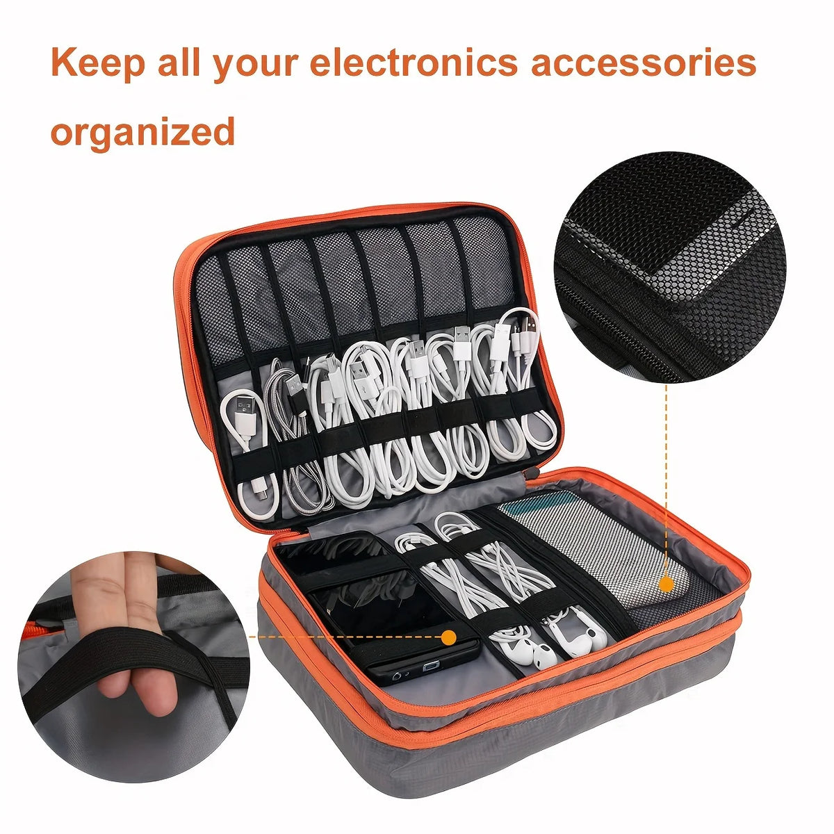 ValueWin Multi-Layer Electronic Accessories Organizer