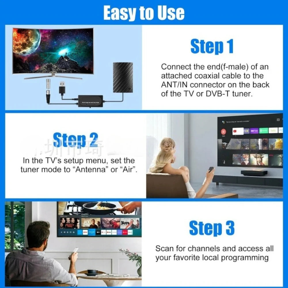 JSAMAZING HDTV-SM09 Amplified Digital TV Antenna