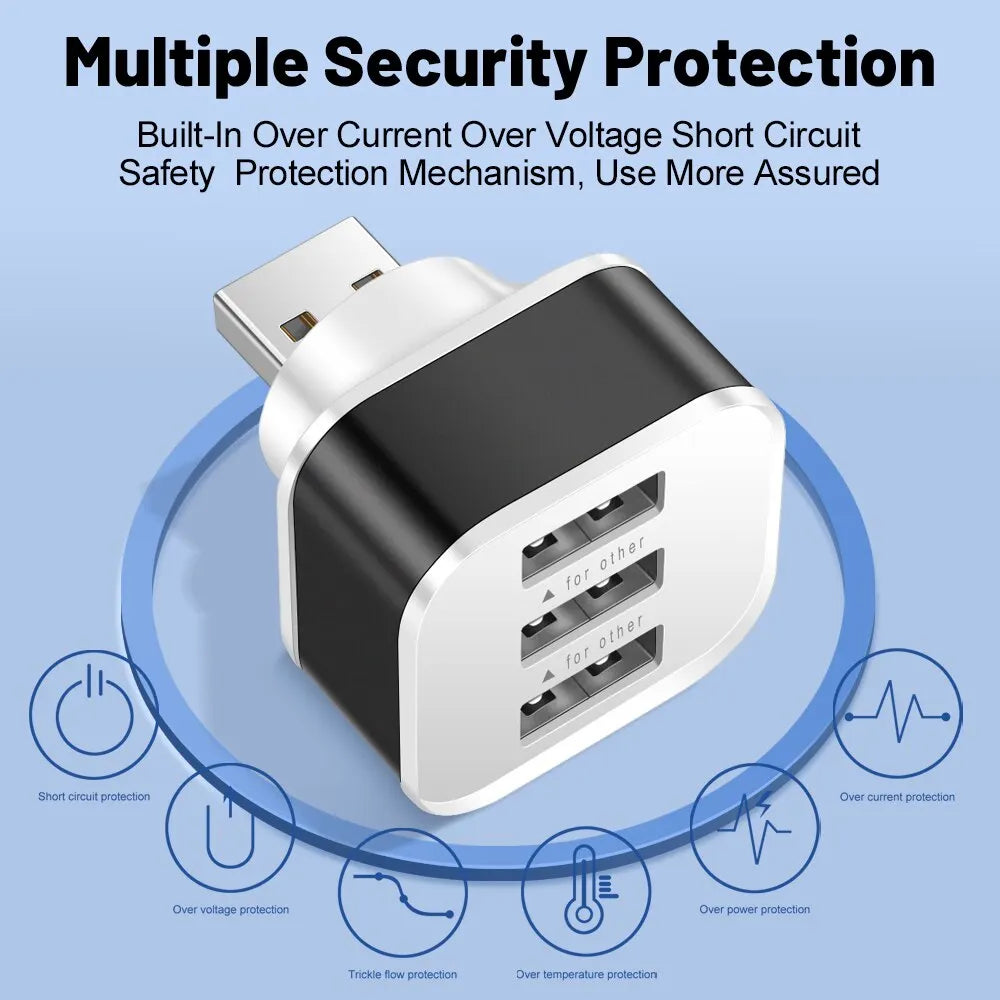 PHONEPACE 3-Port USB Charging Adapter