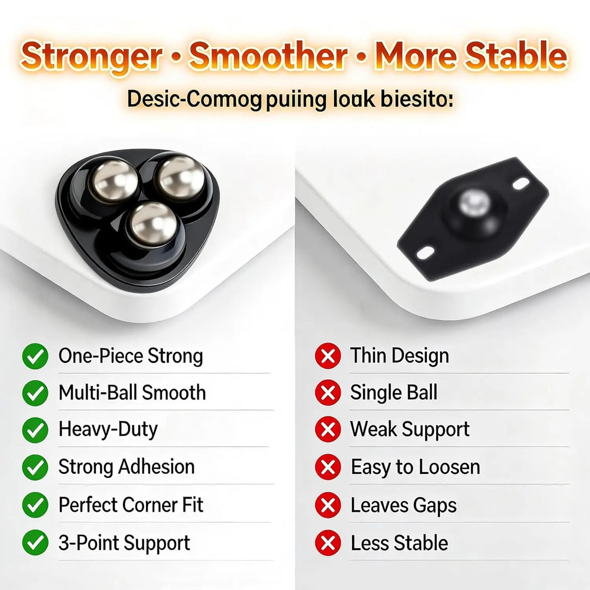 Self-Adhesive Appliance Moving Wheels