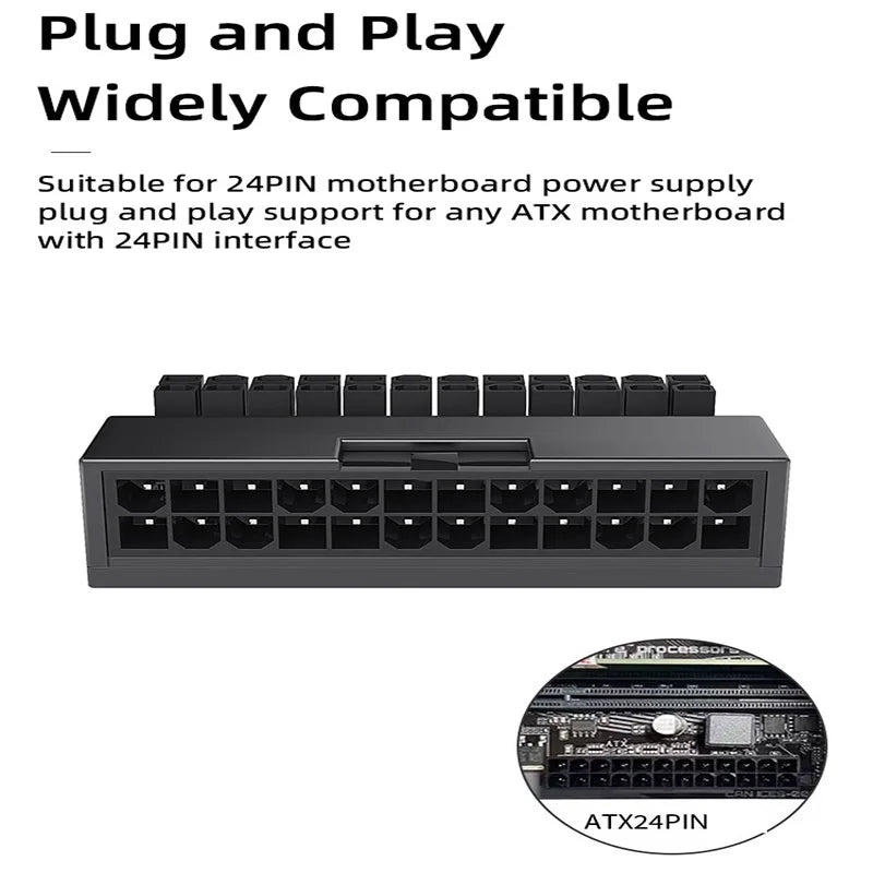 TEUCER 24-Pin ATX 90° Power Adapter