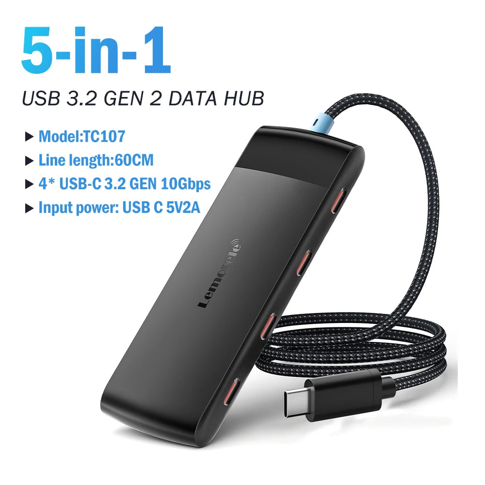 Lemorele TC57 4-Port USB-C Hub
