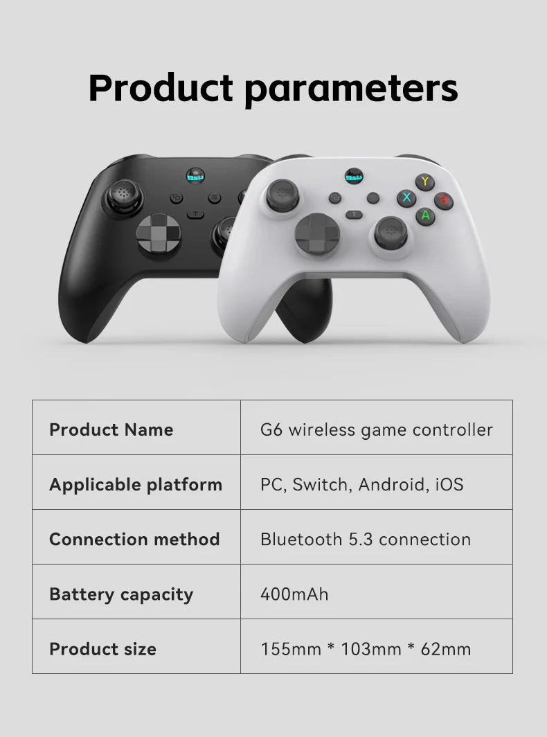 G6 Wireless Hall Effect Game Controller