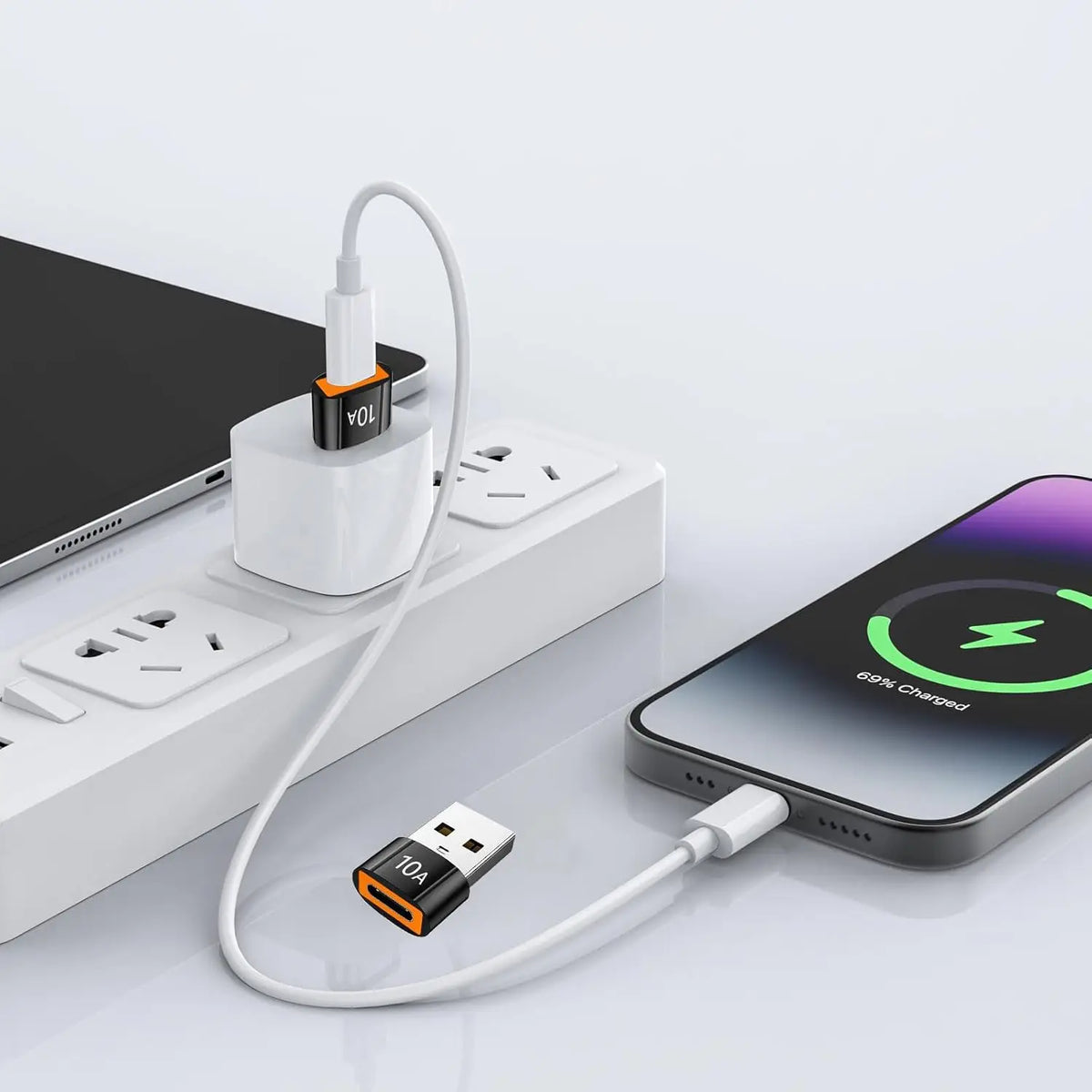 USB-A to USB-C Charging Adapter