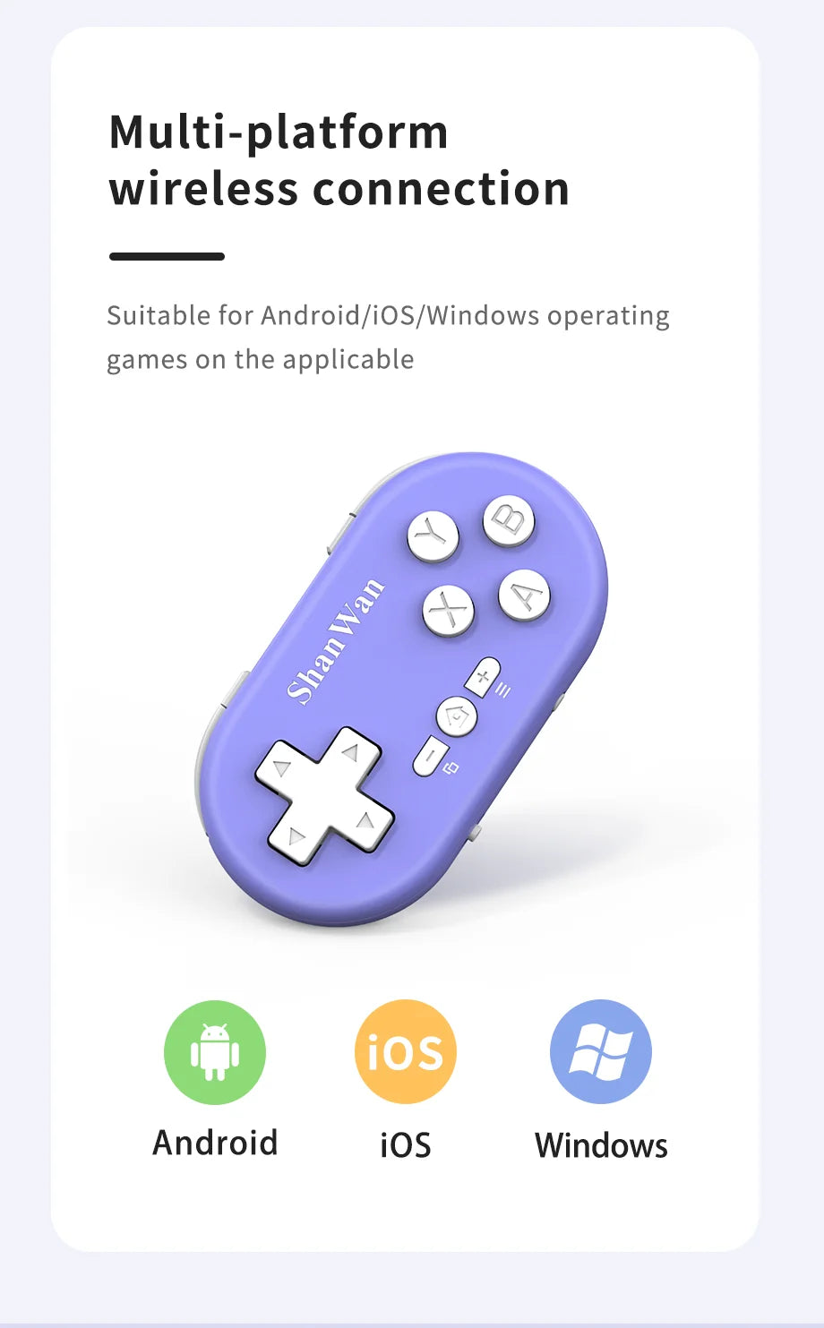 HOMEFISH Q36XDV Mini Bluetooth Game Controller