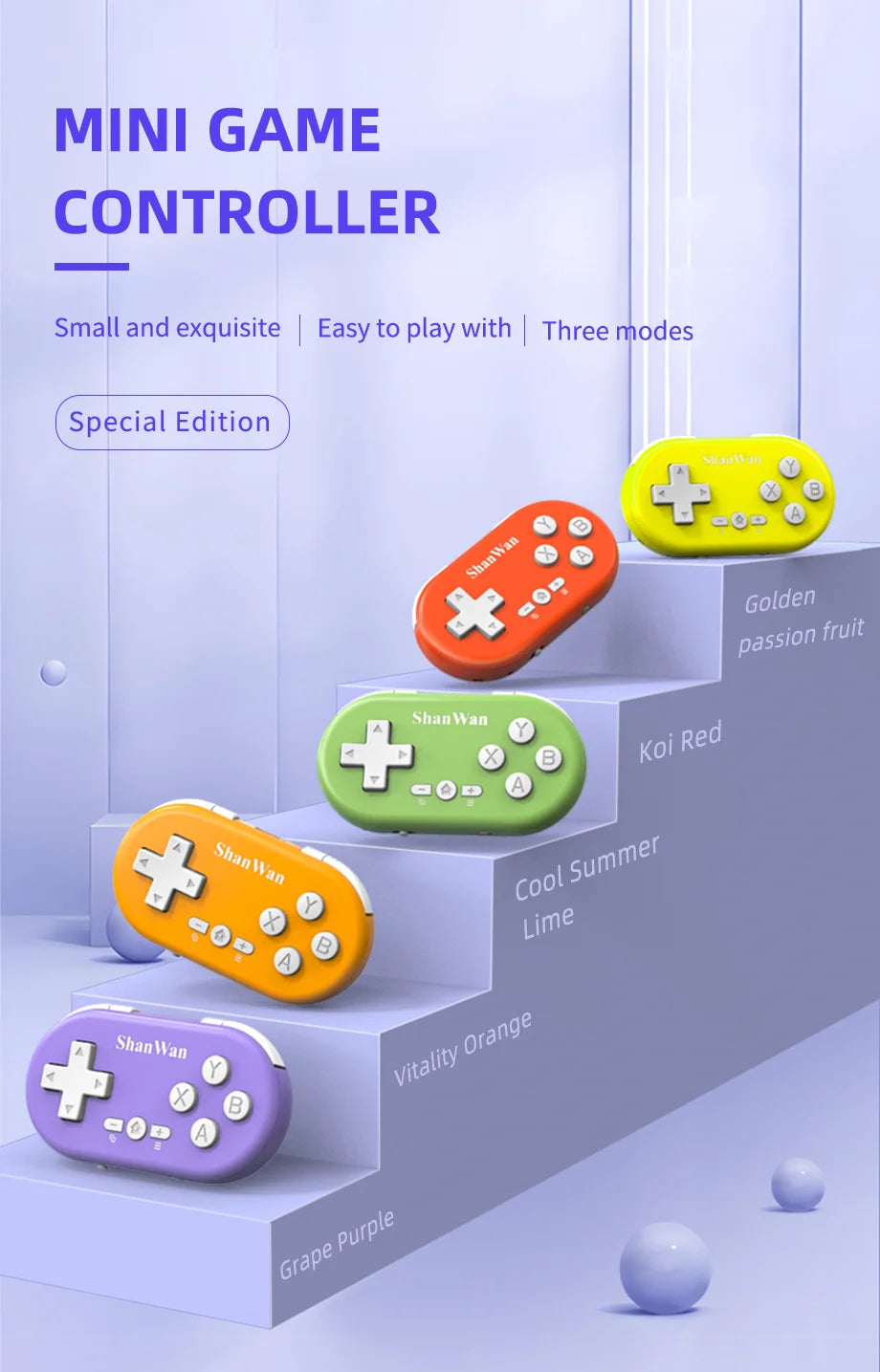 HOMEFISH Q36XDV Mini Bluetooth Game Controller